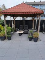 Houten tuinpaviljoen 3x3m, Ophalen of Verzenden, Gebruikt, Tuinpaviljoen