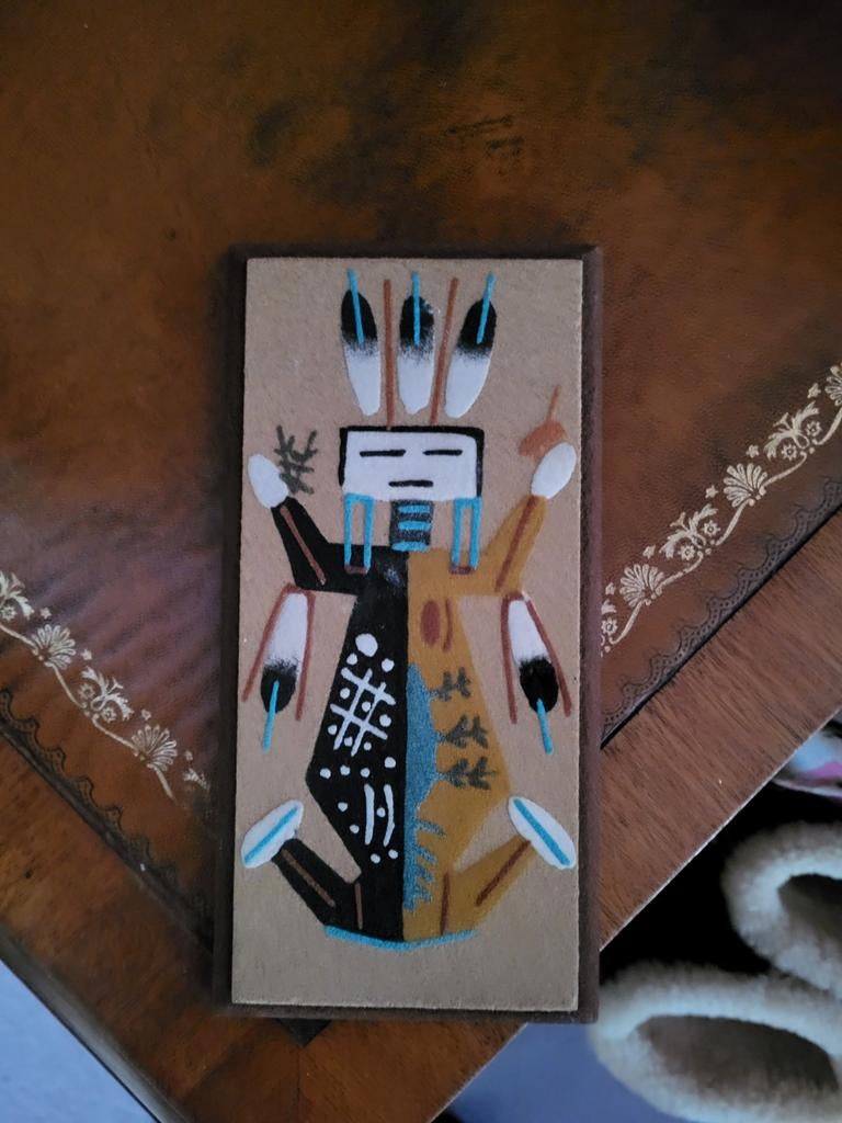 Authentiek Navajo Zandschilderij - Zeer Goede Staat, Verzenden