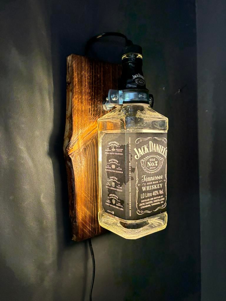 Jack Daniel’s Wandlamp, Huis en Inrichting, Lampen | Wandlampen, Ophalen of Verzenden, Nieuw, Glas, Mancave