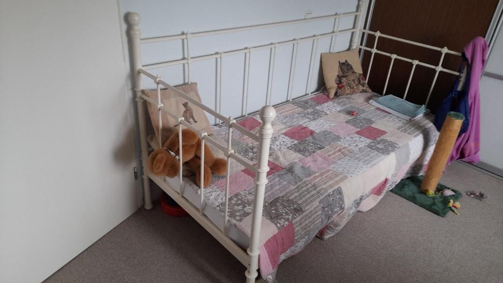 Ikea 1 persoonsbed, Ophalen, Eenpersoons, Wit, Zo goed als nieuw