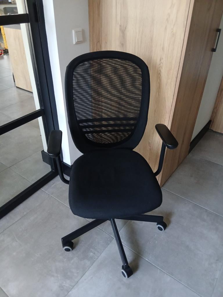 IKEA Flintan Bureaustoel - Zwart, Comfortabel & Verstelbaar, Ophalen, Gebruikt, Zwart, Bureaustoel