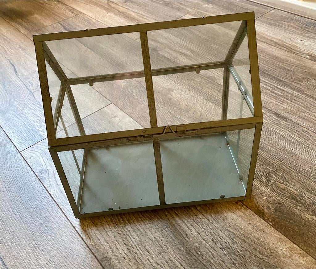 Kleine glazen kweekkas met metalen frame, Ophalen, Overige materialen, Gebruikt, Kweekkas