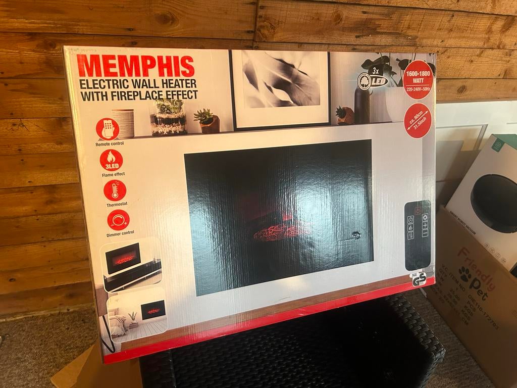 Elektrische sfeerhaard Classic Fire Memphis - Nieuw!, Ophalen of Verzenden, Nieuw, Hangende haard, Elektrische haard