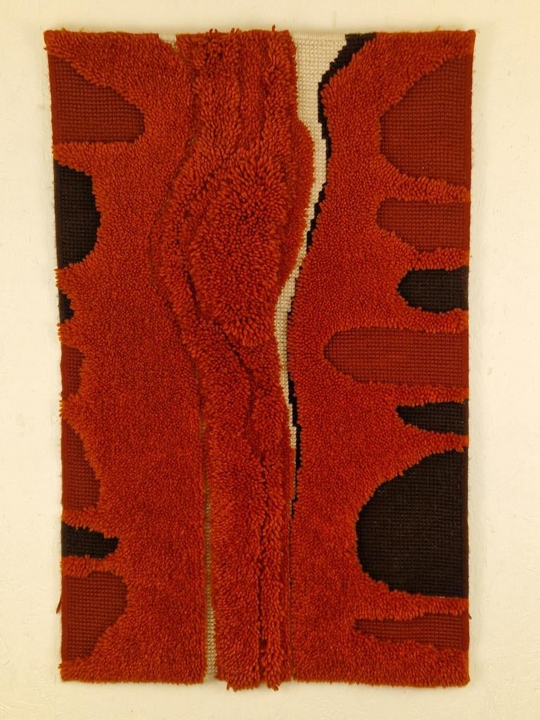 Groot retro vintage wandkleed jaren '70 shagcarpet 80x123cm, Ophalen of Verzenden, Huis en Inrichting