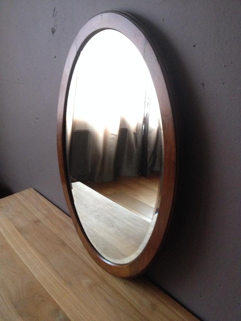Prachtige antieke ovale spiegel "Paris Mirror" 85 x 59cm, Ophalen, Ovaal, 50 tot 100 cm, Minder dan 100 cm