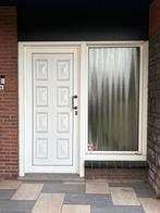 Kunstof voordeur wit met zij ruit, Ophalen, Kunststof, 200 tot 215 cm, Buitendeur