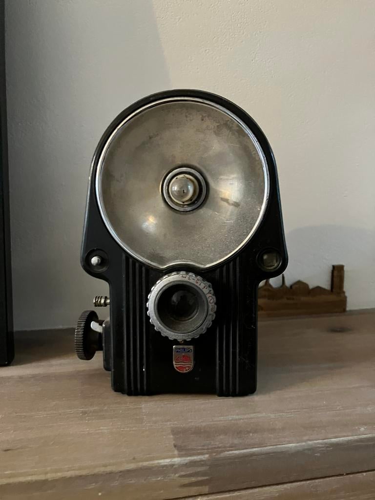 Oude vintage camera Philips flash box, Verzamelen, Ophalen of Verzenden, 1940 tot 1960, Fototoestel