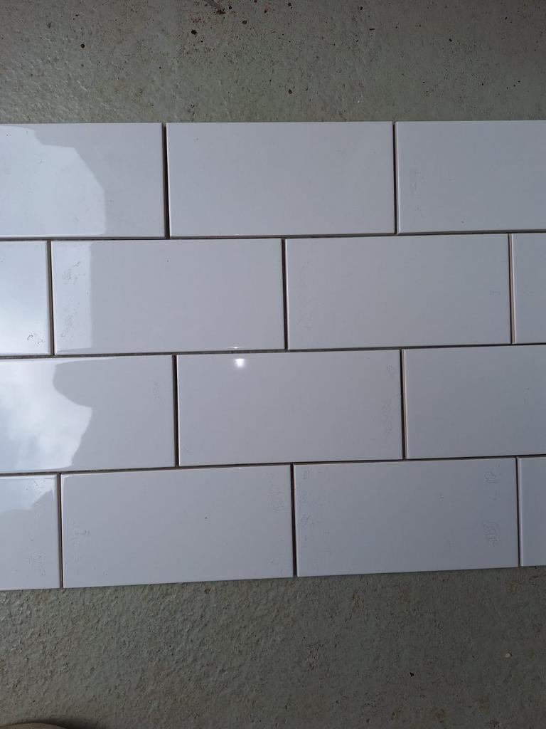 4 m2 Mosa glans witte wandtegels, Nieuw, Minder dan 20 cm, Minder dan 5 m², Wandtegels