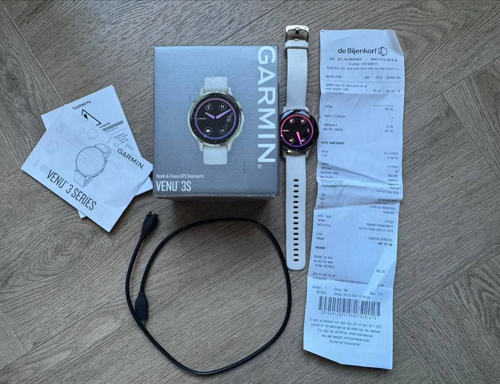 Garmin Venu 3S Smartwatch met Garantie - Zo goed als nieuw, Afstand, Wit, Ophalen of Verzenden, Zo goed als nieuw