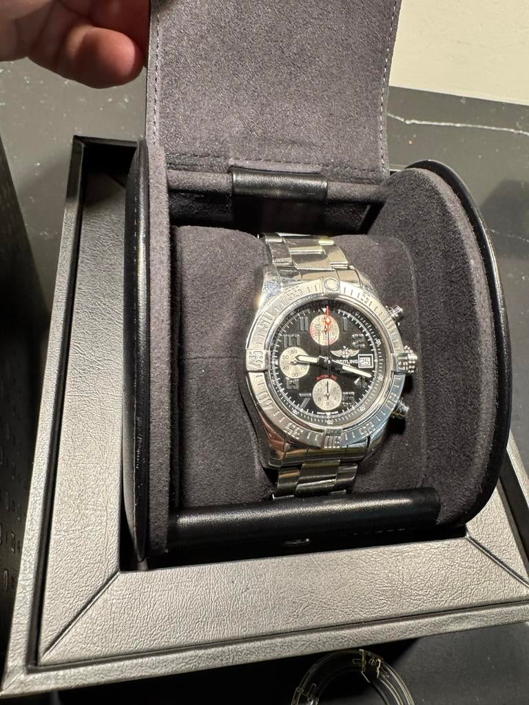 Breitling Avenger chronograph gmt uit 2015 origineel, Ophalen, Gebruikt, Staal, Breitling