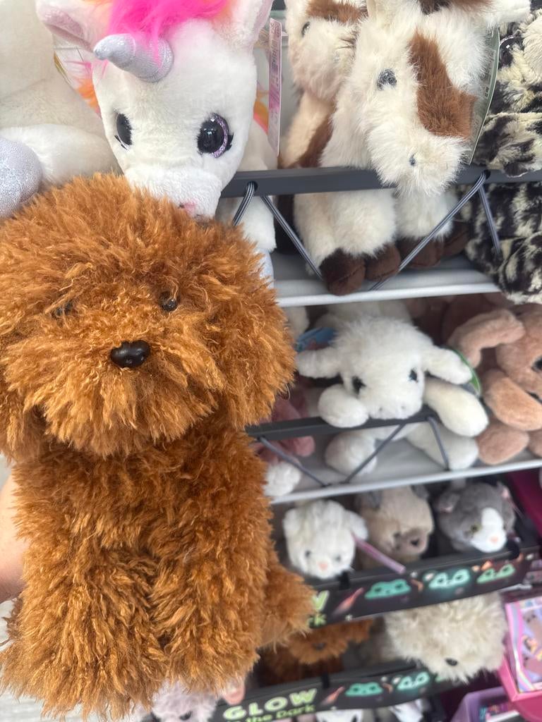 Schattige bruine pluche hond knuffel, Kinderen en Baby's, Speelgoed | Knuffels en Pluche, Ophalen of Verzenden, Zo goed als nieuw