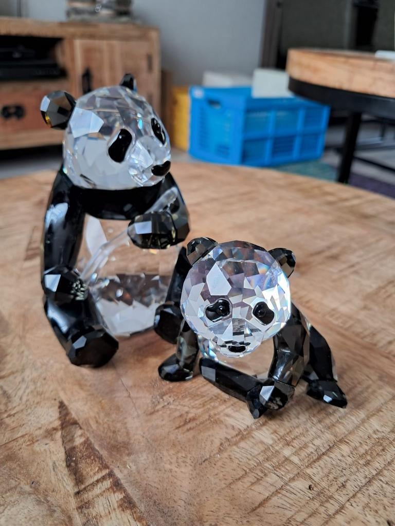 Swarovski panda met jong, Ophalen of Verzenden