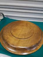 Sierschaal / fruitschaal van hout met houtsnijwerk van bloem, Ophalen of Verzenden, 'T Olde Gre-j, Info@toldegrej.nl, Endepoelstraat 20f Didam