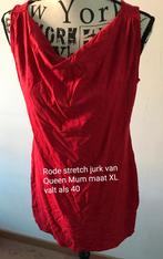 Rode stretch jurk van Queen Mum maat 40, Kleding | Dames, Positiekleding, Maat 38/40 (M), Jurk, Ophalen of Verzenden, Zo goed als nieuw
