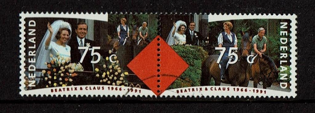 Nederland NVPH 1466-1467a gestempeld 2, Postzegels en Munten, Postzegels | Nederland, Verzenden, Na 1940, Gestempeld