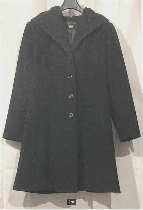 ZGAN wolle Jas Milo 46 zwart., Zwart, Maat 46/48 (XL) of groter, Ophalen of Verzenden, Zo goed als nieuw