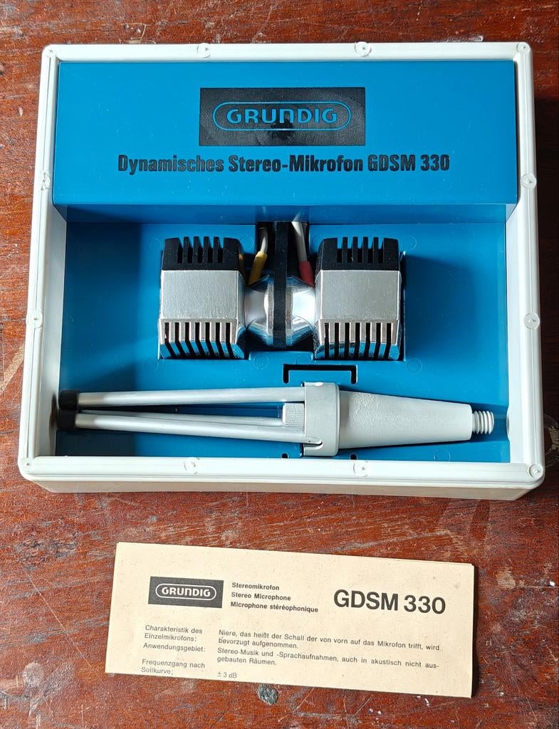 Grundig Stereo-Mikrofon GDSM 330 in doos, Ophalen of Verzenden, Gebruikt, Overige typen