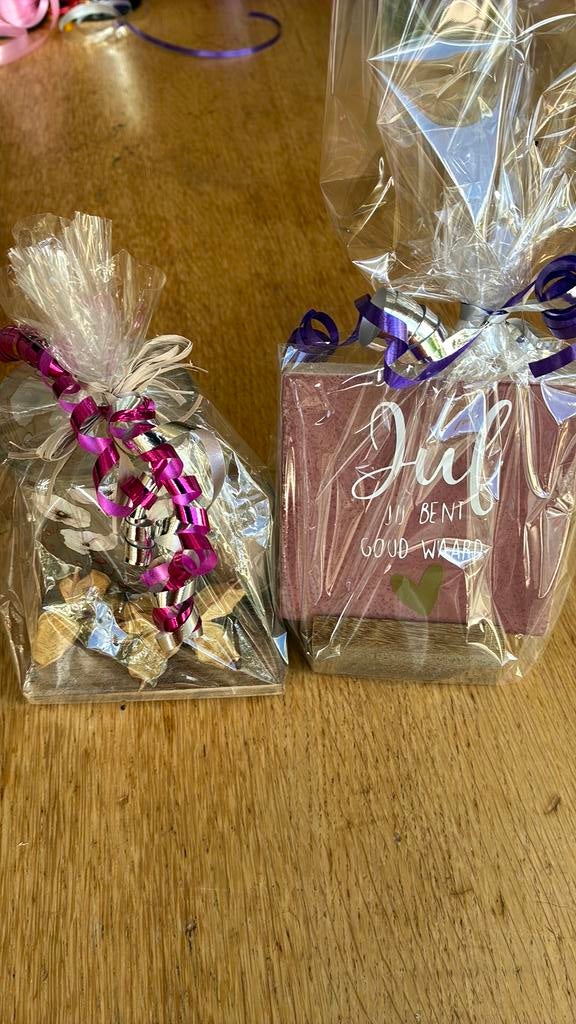 Cadeauset tegel en kaarsjes Juf jij bent goud waard., Overige materialen, Bruin, Nieuw, Ophalen of Verzenden