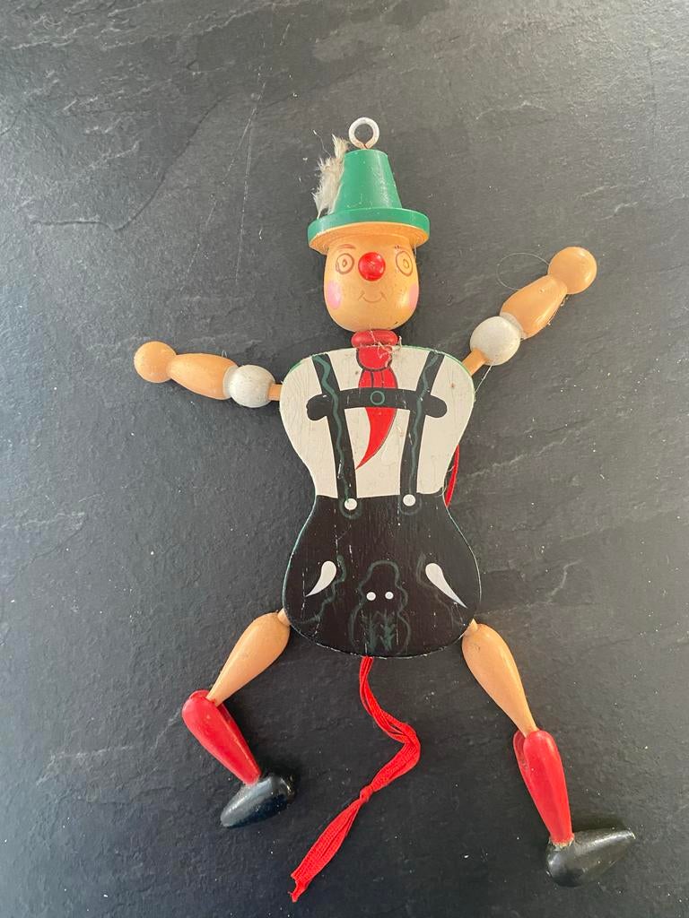 Brocante Trekpop Pinokkio - Houten Speelgoed, Ophalen of Verzenden