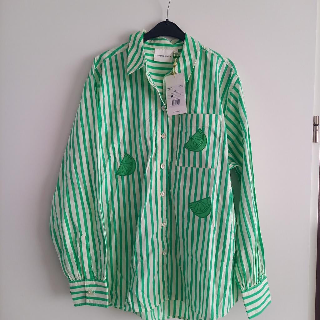 Fabienne ChapotAlex blouse limoen groen/wit streep nw️, Kleding | Dames, Blouses en Tunieken, Nieuw, Ophalen of Verzenden, Fabienne Chapot