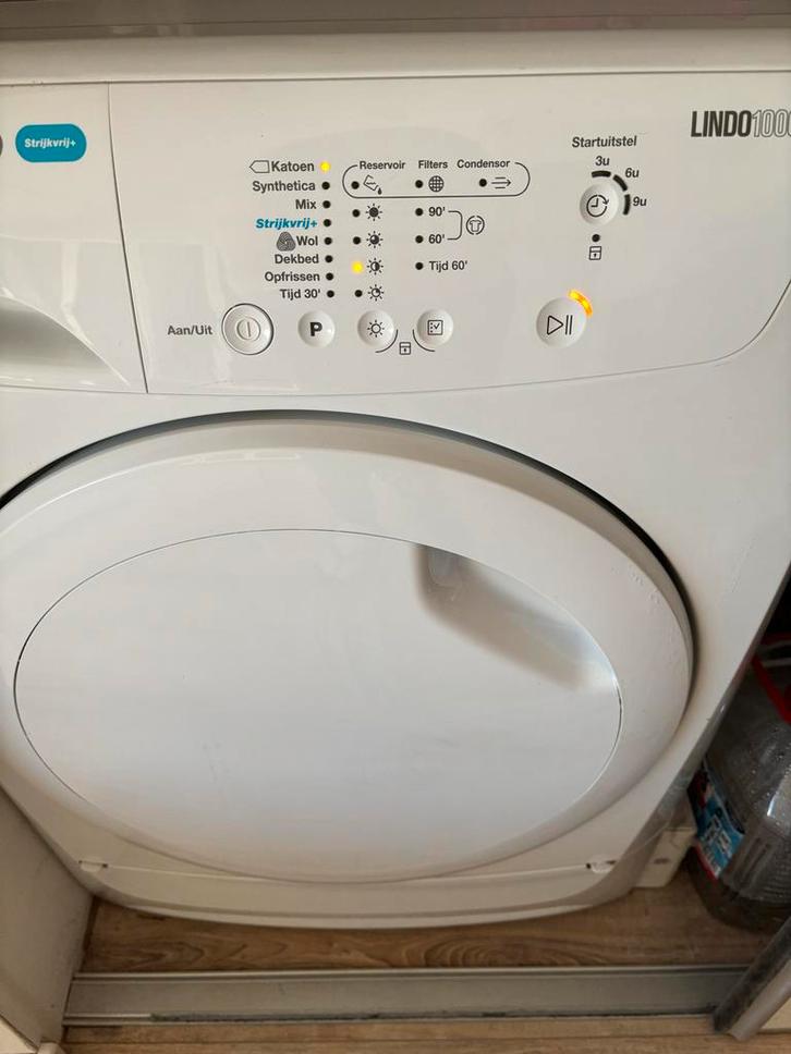 Zanussi Lindo1000 droger, Witgoed en Apparatuur, Wasdrogers, Gebruikt, Condens, Voorlader, 6 tot 8 kg, 85 tot 90 cm, Anti-kreukfase