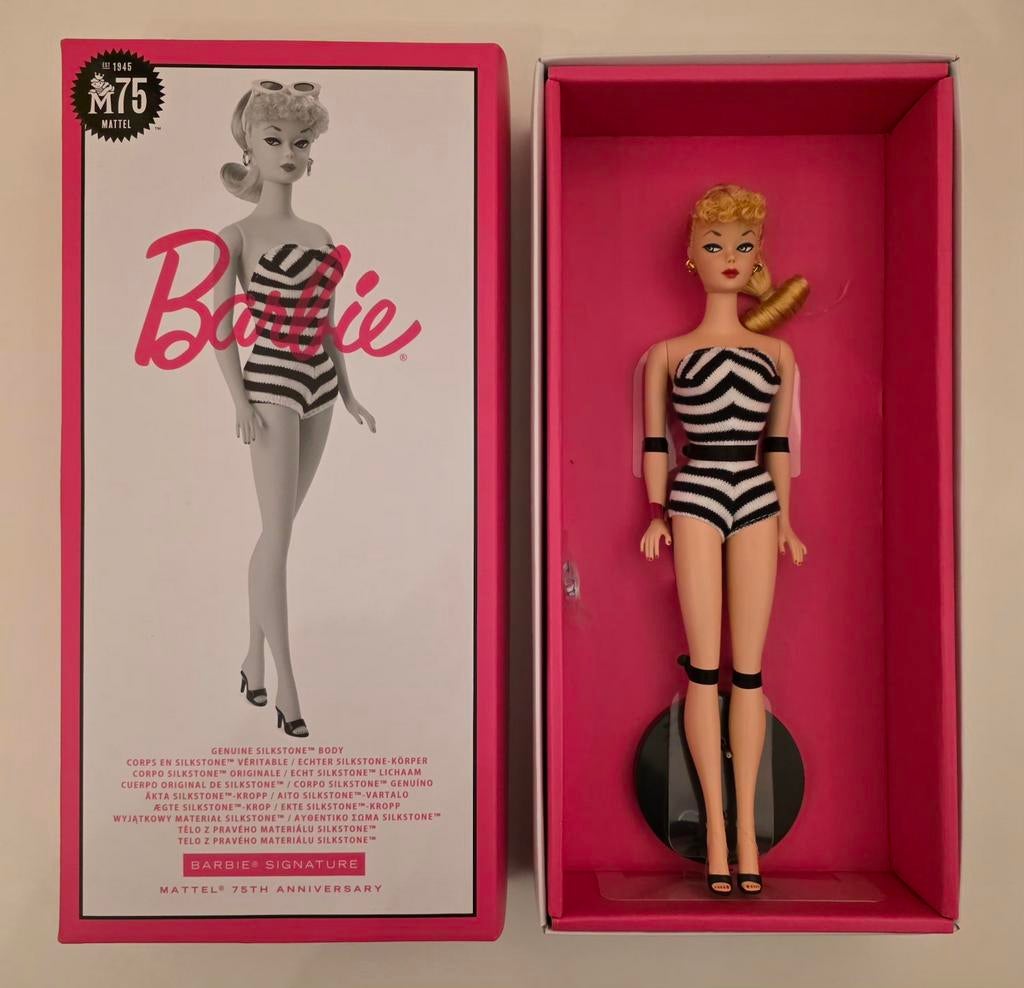 Barbie Silkstone 75th Anniversary Mattel 2019, Ophalen of Verzenden, Zo goed als nieuw, Fashion Doll