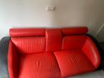Rode retro bank, Huis en Inrichting, Ophalen, Zo goed als nieuw, 75 tot 100 cm