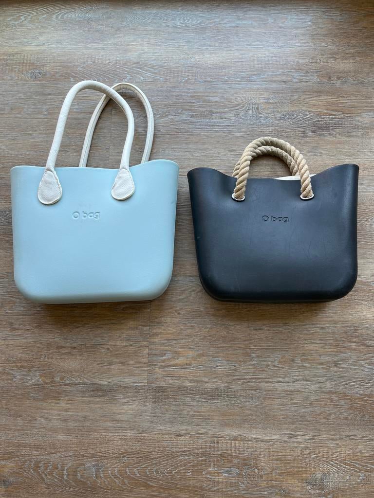 O bag tassen - Lichtblauw en Zwart, Ophalen, Gebruikt, Blauw, Handtas