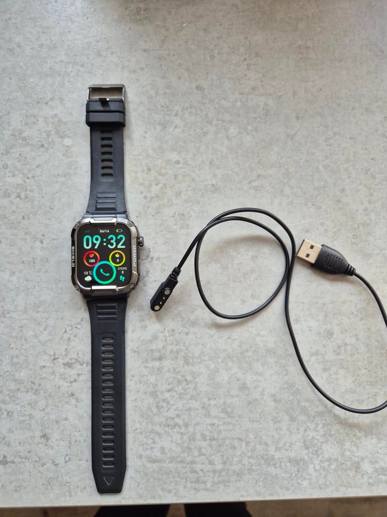 Gard Pro Ultra smartwatch, Sieraden, Tassen en Uiterlijk, Smartwatches, Hoogte, Zwart, Ophalen of Verzenden, Zo goed als nieuw