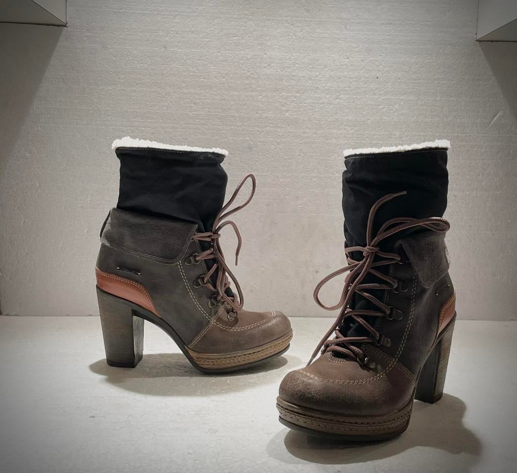 Diesel design enkel laarzen hoge hakken schoenen 38, Kleding | Dames, Ophalen of Verzenden, Zo goed als nieuw, Schoenen met hoge hakken