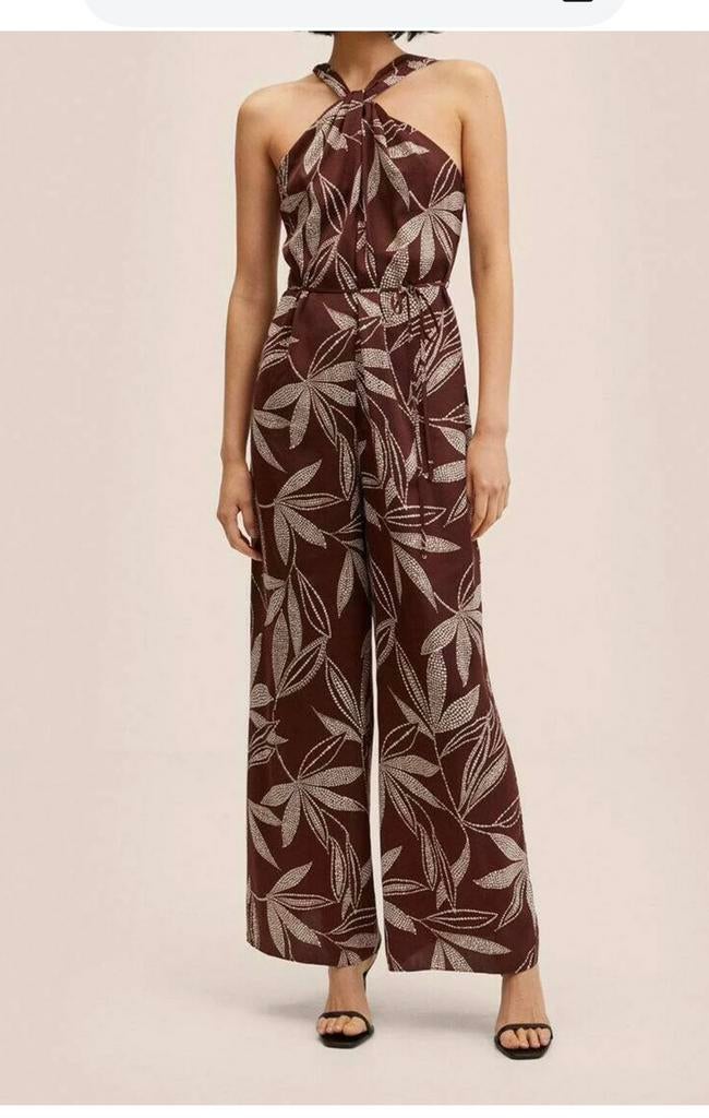 Mango jumpsuit bruin print nieuw XL, Kleding | Dames, Jumpsuits, Ophalen of Verzenden, Nieuw, Maat 46/48 (XL) of groter, Bruin