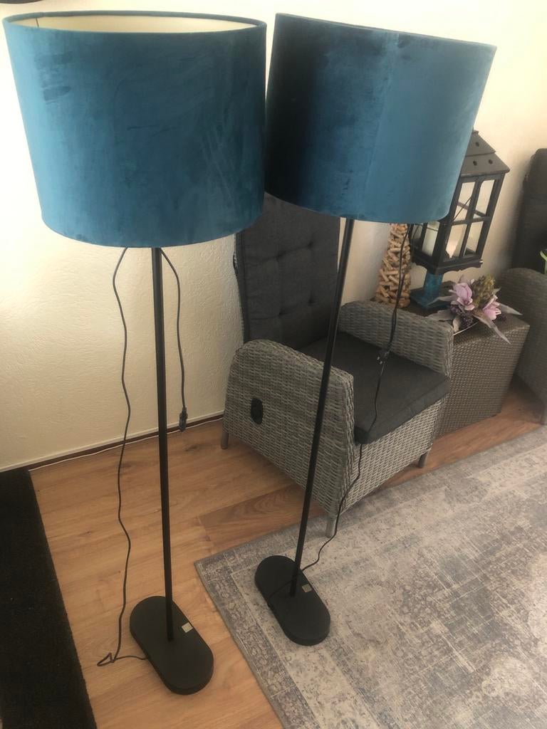 2 Jan de Bouvrie staande lampen, dimbaar, Huis en Inrichting, Lampen | Vloerlampen, Ophalen of Verzenden, Gebruikt, Metaal, 150 tot 200 cm