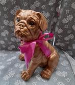 Goud kleurig beeld mops hond, Ophalen of Verzenden, Zo goed als nieuw, Dier