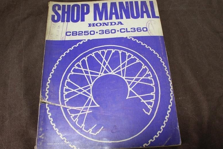 Honda CB250 CB360 CL360 1974 motorcycle shop manual, Motoren, Handleidingen en Instructieboekjes, Honda, Ophalen of Verzenden