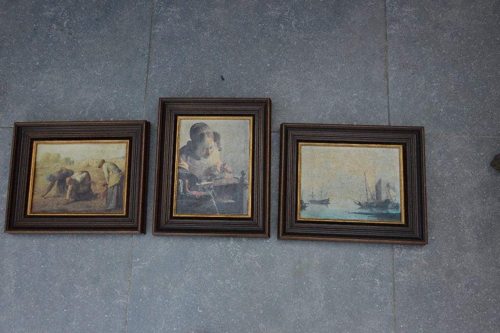 2 lijsten met reproductie., Minder dan 50 cm, Ophalen of Verzenden, Zo goed als nieuw, Minder dan 50 cm