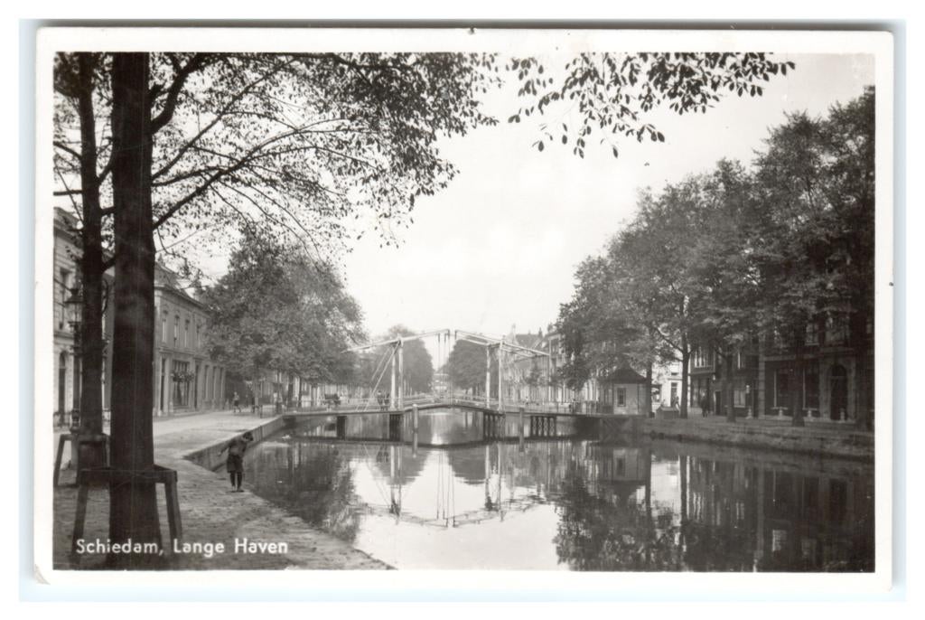 Schiedam, Lange Haven, Verzenden, 1940 tot 1960, Gelopen, Zuid-Holland