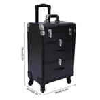 Rollende Make-Up Trolley, Niet ingevuld, Gehele gezicht, Zwart, Niet ingevuld