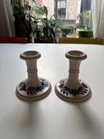 Boch Belgium Boerenbont Kandelaars - Handgeschilderd, Ophalen of Verzenden, Keramiek of Aardewerk