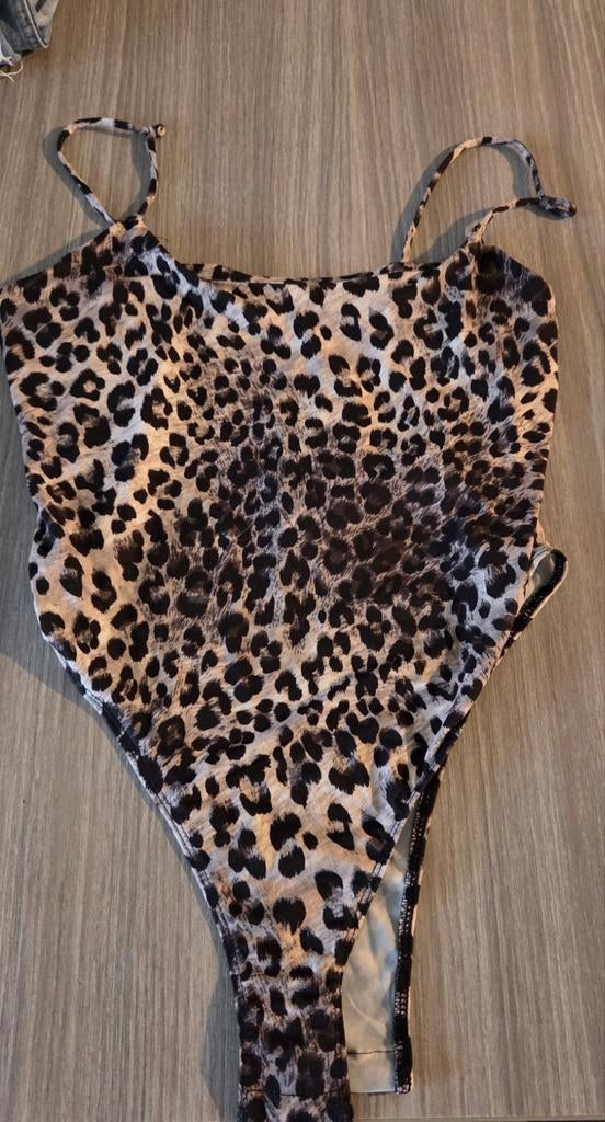 Zara panterprint bodystocking maat L nieuw met prijskaartje, Overige kleuren, Zara, Maat 42/44 (L), Nieuw