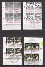 Nederland NVPH nr. 1175-1178 Gestempeld in blokken van vier, Ophalen of Verzenden, Na 1940, Gestempeld