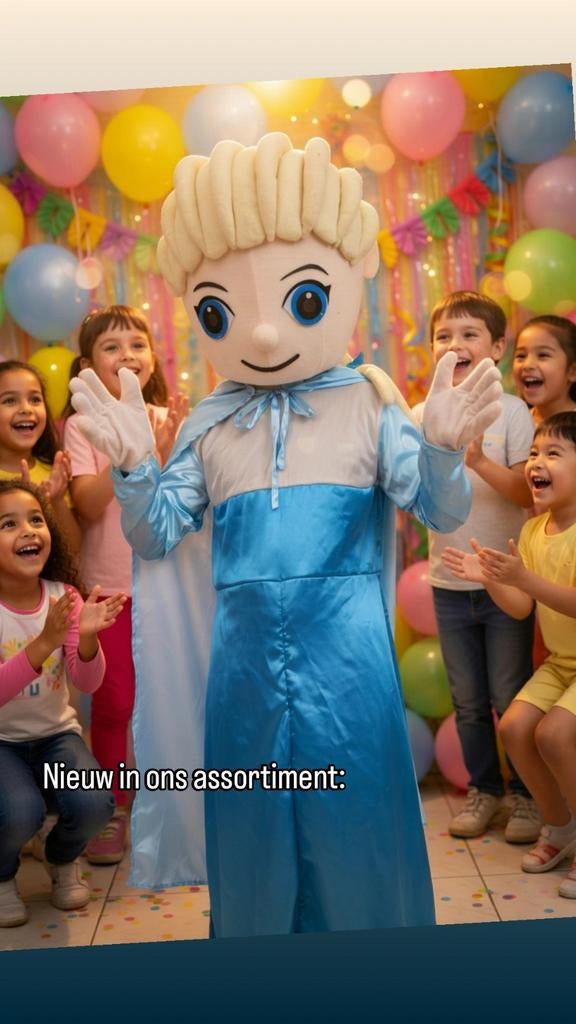 Elsa mascotte pak te huur, Ophalen of Verzenden, Nieuw, Geboorte of Huwelijk