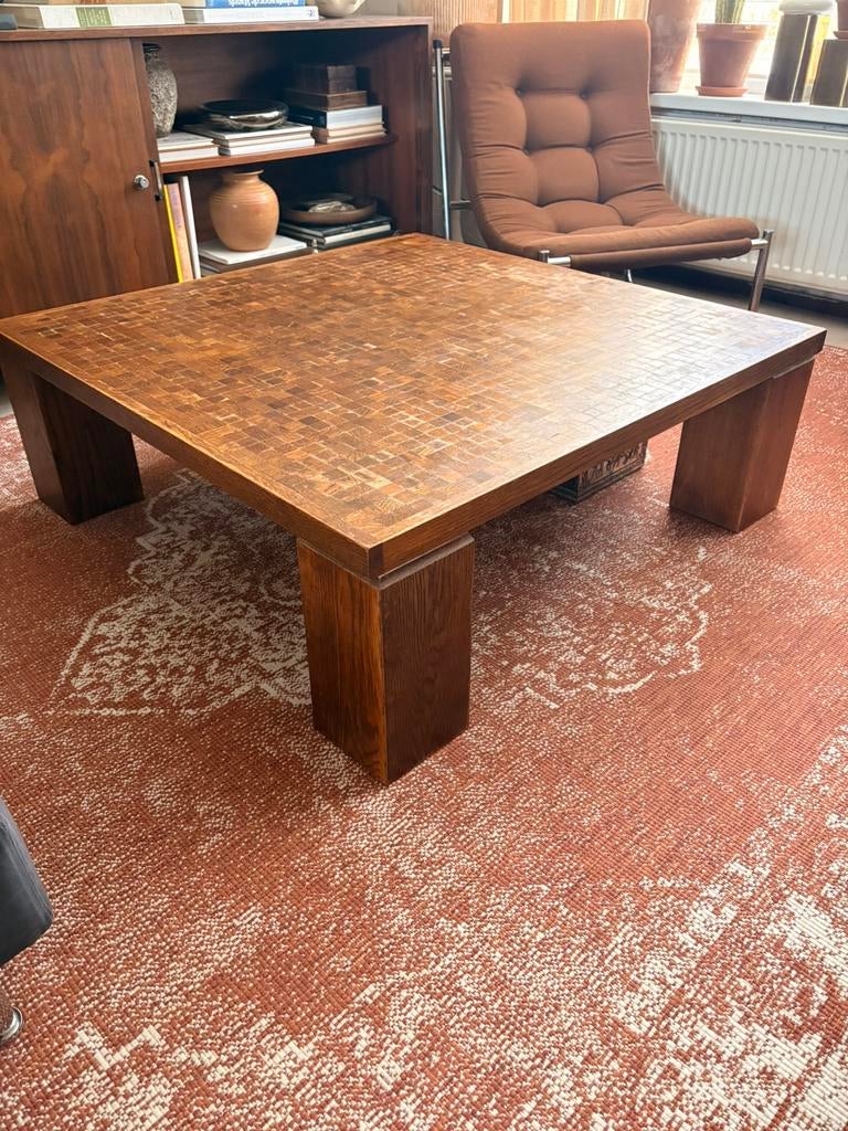 Design salontafel jaren 70, Huis en Inrichting, Tafels | Salontafels, Ophalen, 100 tot 150 cm, 50 tot 100 cm, Zo goed als nieuw
