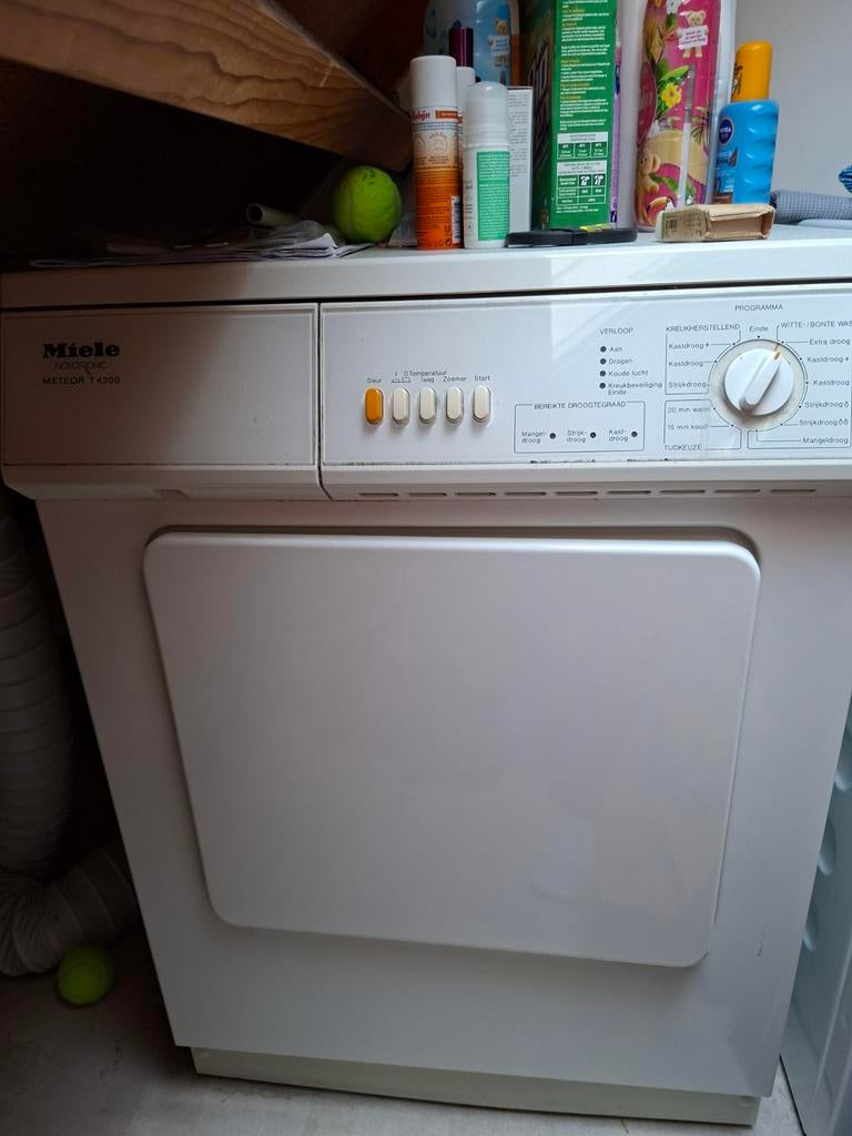 Miele Novotronic Meteor T4300 wasdroger, Ophalen of Verzenden, Gebruikt, Luchtafvoer, 85 tot 90 cm