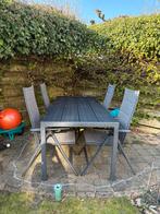 Tuintafel met 4 standenstoelen, Ophalen, 4 zitplaatsen, Kunststof, Gebruikt