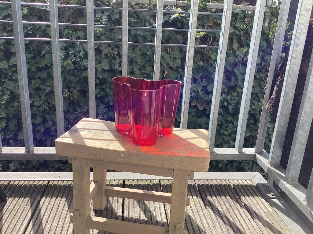 Alvar Aalto Ruby Red vaas, Ophalen, Minder dan 50 cm, Rood, Glas