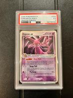 2005 Espeon ex Holo Unseen Forces PSA 5 Pokémon Kaart, Ophalen of Verzenden, Gebruikt, Losse kaart