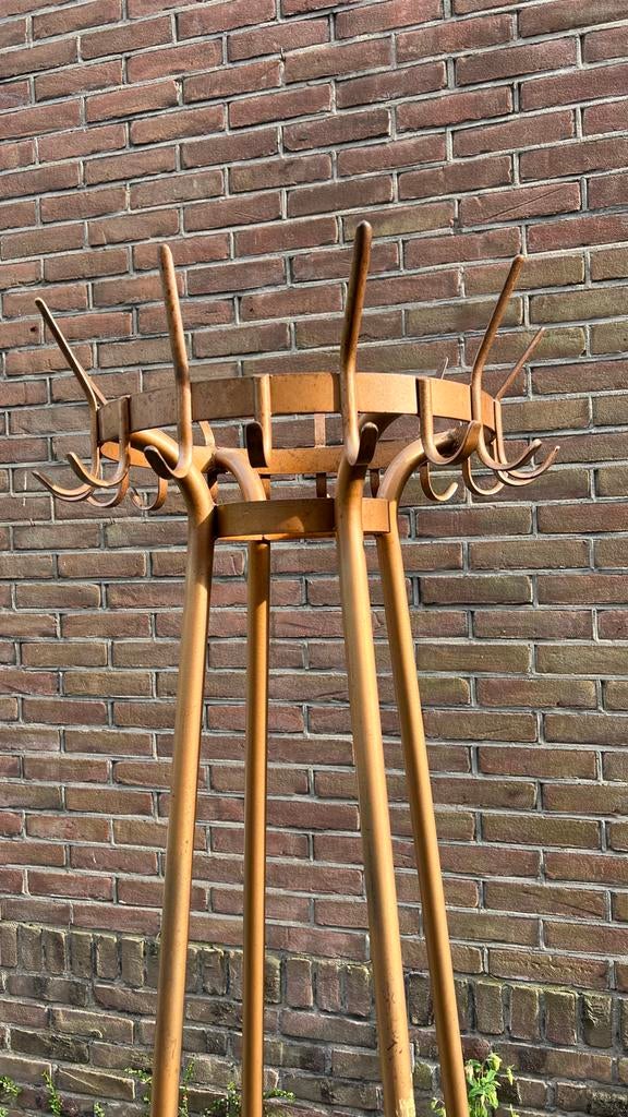 Vintage metale kapstok met paraplubak, Ophalen, Gebruikt, Metaal, Staande kapstok