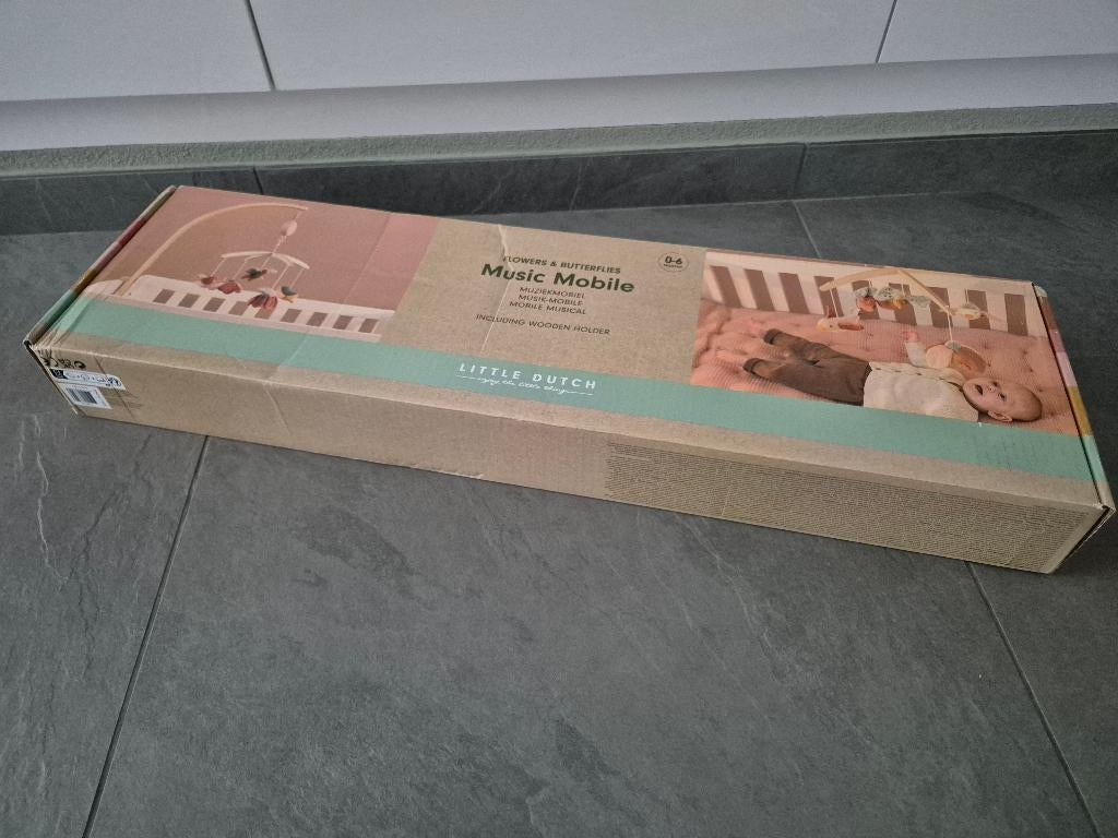 Little Dutch houten muziekmobiel - Flowers & Butterflies, Kinderen en Baby's, Ophalen of Verzenden, Zo goed als nieuw, Mobiel