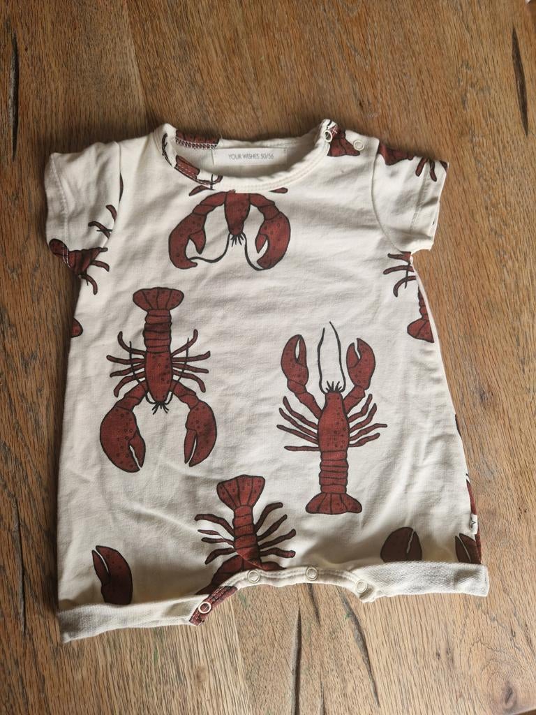 Jumpsuit met kreeftenprint, maat 50-56, nooit gedragen, Kinderen en Baby's, Babykleding | Maat 56, Jongetje of Meisje, Your Wishes