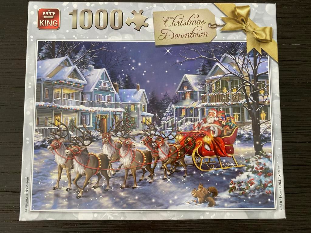 King Kerstpuzzel 1000 stukjes - Christmas Downtown, Ophalen, Meer dan 50 stukjes, Nieuw, 6 jaar of ouder